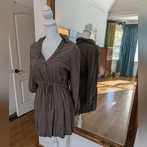 New Look Taupe Long Sleeve Dress